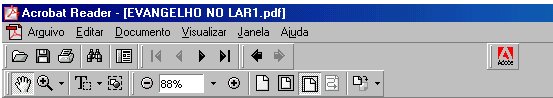 Viso parcial do programa Acrobat Reader